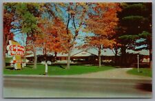 Gaylord MI Golfview Motel c1958 US Hwy 27 Roadside Autumn View Postcard picture