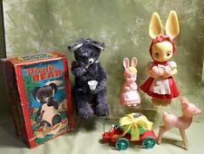 LOT of Vintage 1950's Toys - Easter Hard Plastic and Japan Battery Opp Bear picture