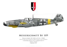 Print Messerschmitt Bf 109G-6, Gerhard Barkhorn, II./JG 52, 1943 (by G. Marie) picture