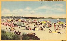 Craigville Beach - Cape Cod, Massachusetts Linen Postcard picture