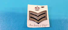 2 Vintage New Zealand Staff Sergeant Chevron Crown Military Insignia Pin Medal picture