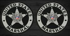 United States Marshal Embroidered Law enforcer Patch  | 2PC HOOK BACKING  3.5