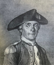 1905 Vintage Magazine Illustration John Paul Jones Revolutionary War Naval Hero picture