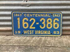1963 West Virginia License Plate Vintage Metal License Plate Auto Tag WV A picture