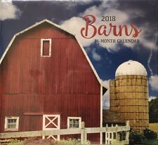 Vintage 2018 Scenic Barns, 16-Month Calendar - Sealed, Never Opened (NEW) picture