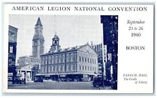 c1940's Legion National Convention Faneuil Hall Boston Massachusetts MA Postcard picture