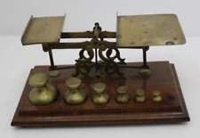 Antique Victorian Avery Brass Postal Scales With Postal Rates To Plate picture