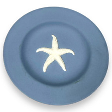 Wedgwood Blue Jasperware Starfish Plate Tray Vintage Trinket Jewelry Rings 4.25