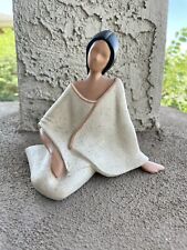 VINTAGE NATIVE AMERICAN POTTERY CERAMIC WOMAN FEMALE FIGURINE SIGNED TOOTSIE picture