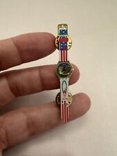 1996 Olympics Atlanta Swatch Watch Collectible Enamel Pin Red White Blue picture