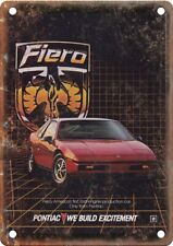 Pontiac Fiero Vintage Automobile Ad Reproduction Metal Sign AA29 picture