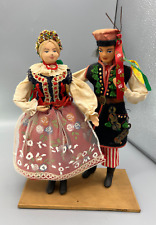 Cepelia Polish Handmade Folk Art Lalki Couple Doll 9 3/4