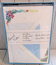 Vtg Mead Stationary for Borun Bros Wildflower 50 decorated sheets / 50 plain picture
