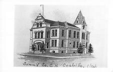 RPPC Summit County Courthouse Coalville Utah Real Photo Postcard picture