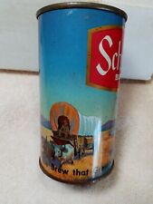 Schmidt  Cover wagon /Train   flat top beer can yellow band  Vanity lid Empty picture