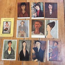 Set of 10 vintage Modigliani Printed in European Countries 1952 Color Numbered picture