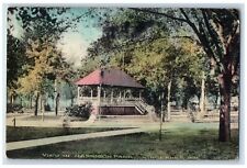 1909 View Harrison Park Gazebo Exterior Field Vincennes Indiana Vintage Postcard picture