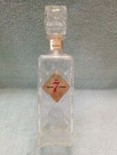 VINTAGE SEAGRAM'S SEVEN CROWN WHISKEY LIQUOR BOTTLE - 1962 FL EXCISE TAX STAMP picture