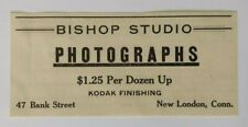 1918 Bishop Studio Photographs Advertisement New London, Connecticut picture