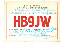 Ham Radio Vintage QSL Card     HB9JW 1958 SWITZERLAND picture