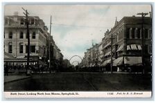 Springfield Illinois IL Postcard Sixth Street Looking North From Monroe c1910's picture