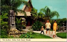 Vintage Postcard Tiki Gardens Little Kahona Indian Rocks Beach Florida A8 picture