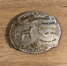 2007 CADDO COUNTY FREE FAIR RES GRAND CHAMPION EWE Showing Trophy belt buckle picture