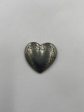 Silver Colored Heart Shaped Lapel Pin Brooch picture