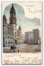 1907 Post Office Exterior Building Streetcar Baltimore Maryland Vintage Postcard picture
