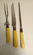 Vintage Winchester Stag Carving Knife, Fork & Sharpener Set picture