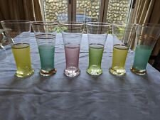 Vintage 60s Tall Sugar Frosted Drinking Glasses picture
