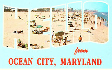 Vintage Postcard Maryland, Hello From Ocean City, Ocean City, M.D. - c1980 picture