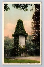 Lexington, MA-Massachusetts, Revolutionary Soldiers Monument, Vintage Postcard picture