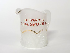 RARE Milk Glass Souvenir Creamer/Mini-Pitcher from Colegrove, McKean County, PA picture