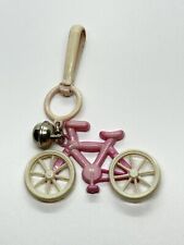 Vintage 1980s Plastic Bell Charm 80s Charm Necklace purple pink Bicycle picture
