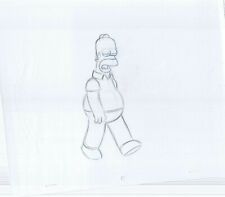 Simpsons Homer Original Art Animation Production Pencils Rough Walking picture