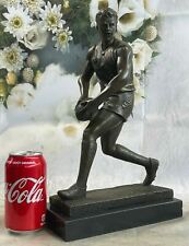 Large Original Miguel Lopez Detailed Bronze Rugby Player Sculpture Figurine Art picture