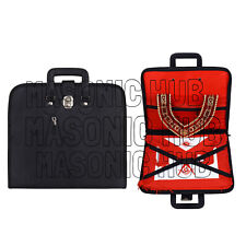 Masonic Regalia Black Faux Leather Masonic Apron Soft Case with Handle [BLACK] picture