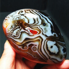 TOP 268.8g Natural Polished Silk Banded Lace Agate Crystal Madagascar A344 picture