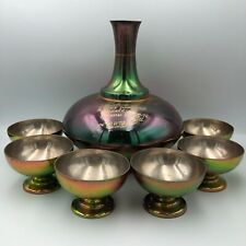 Vintage Soviet Cognac Vine Set Jar Glass Shot Armenia Yerevan picture