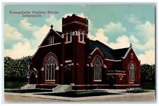 1912 Exterior View Evangelische Friedens Kirche Indianapolis IN Vintage Postcard picture