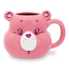 Care Bears Mug Pink Cheer Bear with Heart 3D Sculpted Ceramic 20 oz Ceramic NEW picture