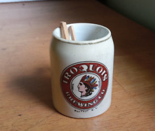 ANTIQUE PRE PROHIBITION IROQUOIS BREWING CO BUFFALO MINI BEER MUG MATCH HOLDER picture