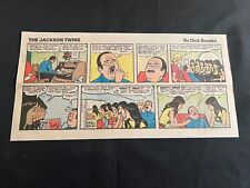 #06 THE JACKSON TWINS by Dick Brooks  Lot of 2 Sunday Third Page Strips 1974 picture