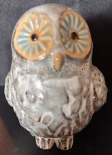Decorative Ceramic Owl - Large-Eyed Grey Body, Beautiful Glaze Finish picture