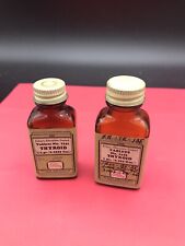 Two Vintage APOTHECARY 100 Count BOTTLE Eli Lilly Thyroid Rare Quackery picture
