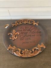 Large decorative plate with scripture 17.5