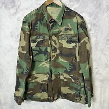 Vintage Combat Woodland Camouflage Shirt Mens Medium Button Military C picture