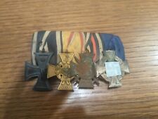 WWI GERMAN MEDAL BAR OF 4 IRON CROSS, ORIGINAL MOUNTING picture