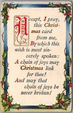 1910s CHRISTMAS Embossed Postcard 